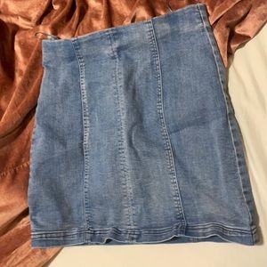 Jean mini skirt